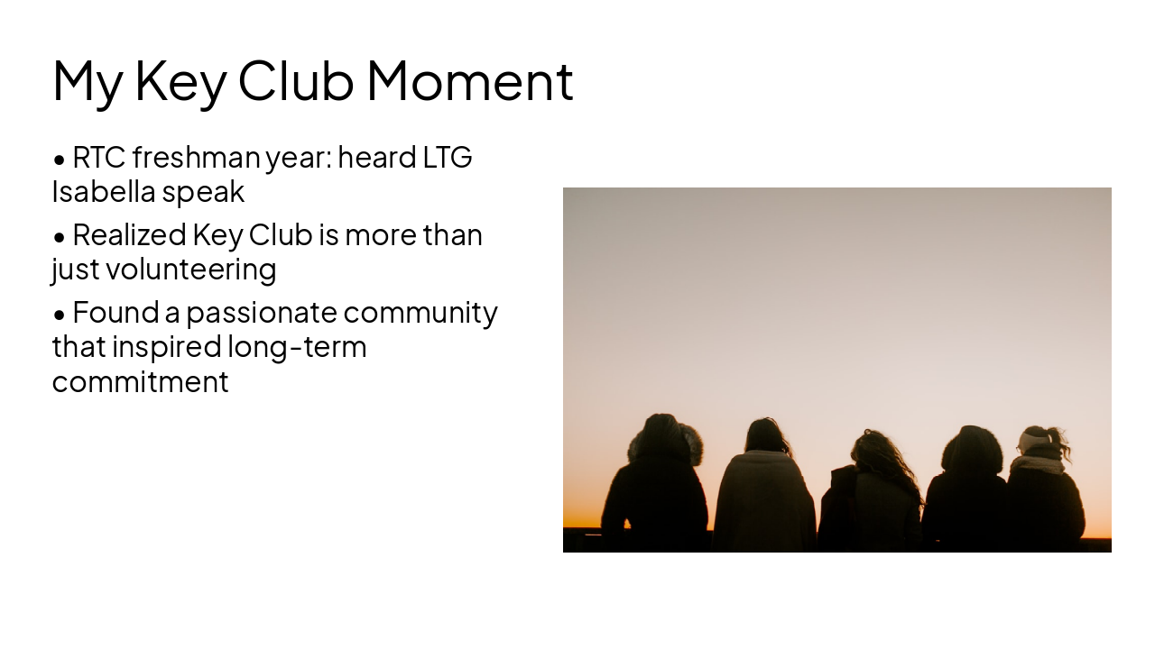 Slide 2 - My Key Club Moment
