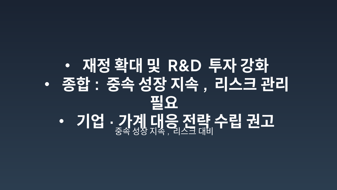 Slide 6 - 정부 정책 방향 및 종합 전망