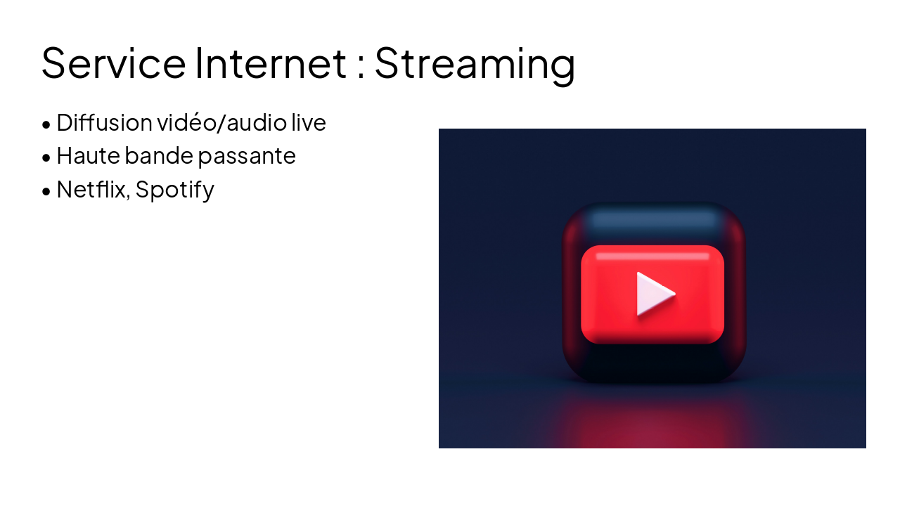Slide 11 - Service Internet : Streaming