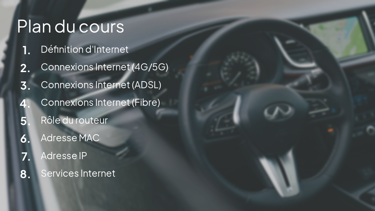 Slide 2 - Plan du cours