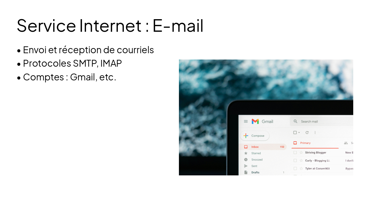 Slide 10 - Service Internet : E-mail