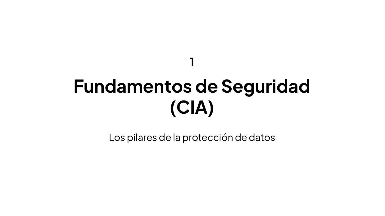 Slide 2 - Fundamentos de Seguridad (CIA)