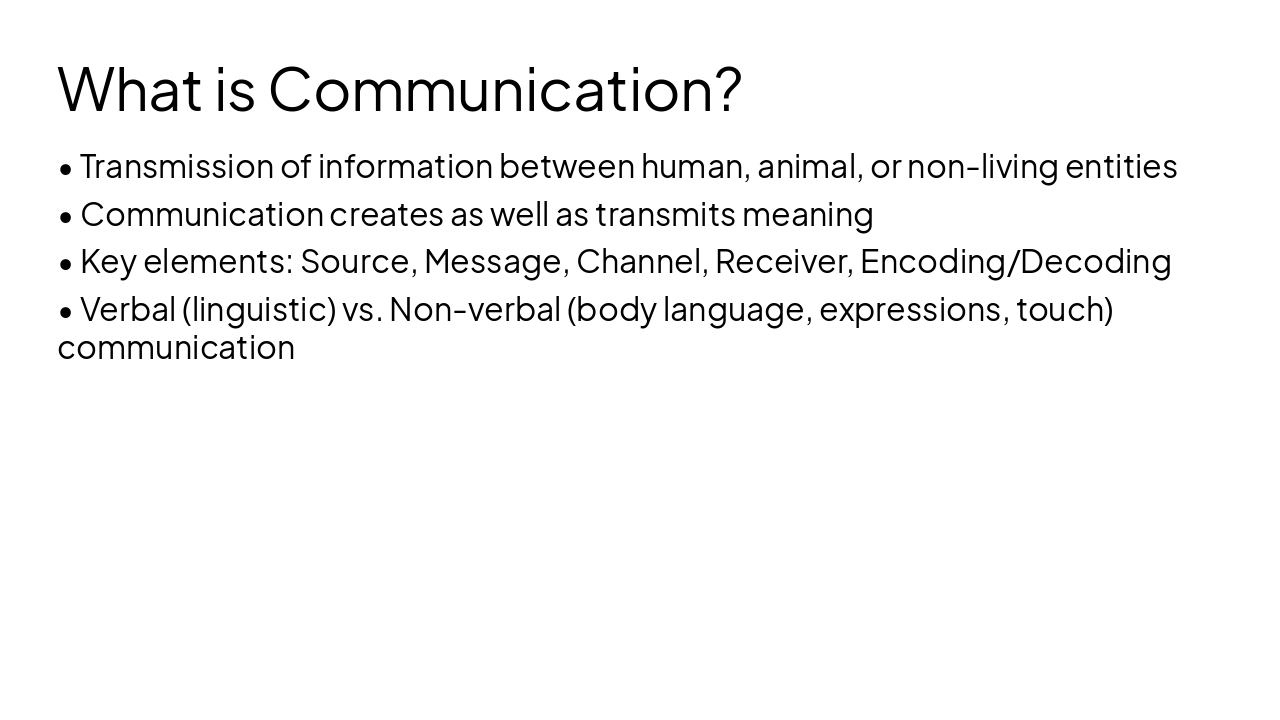 Slide 4 - What is Communication?