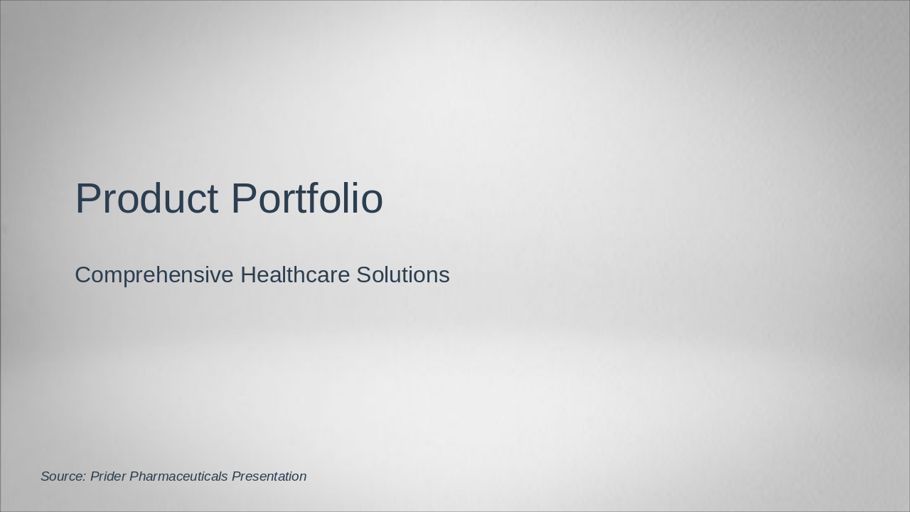 Prider Pharma Product Portfolio