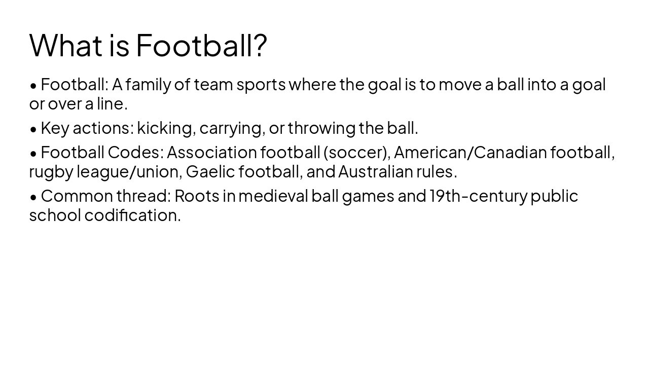 Slide 3 - What is Football?