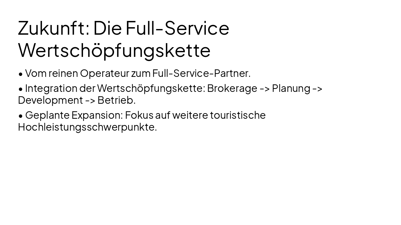 Slide 9 - Zukunft: Die Full-Service Wertschöpfungskette