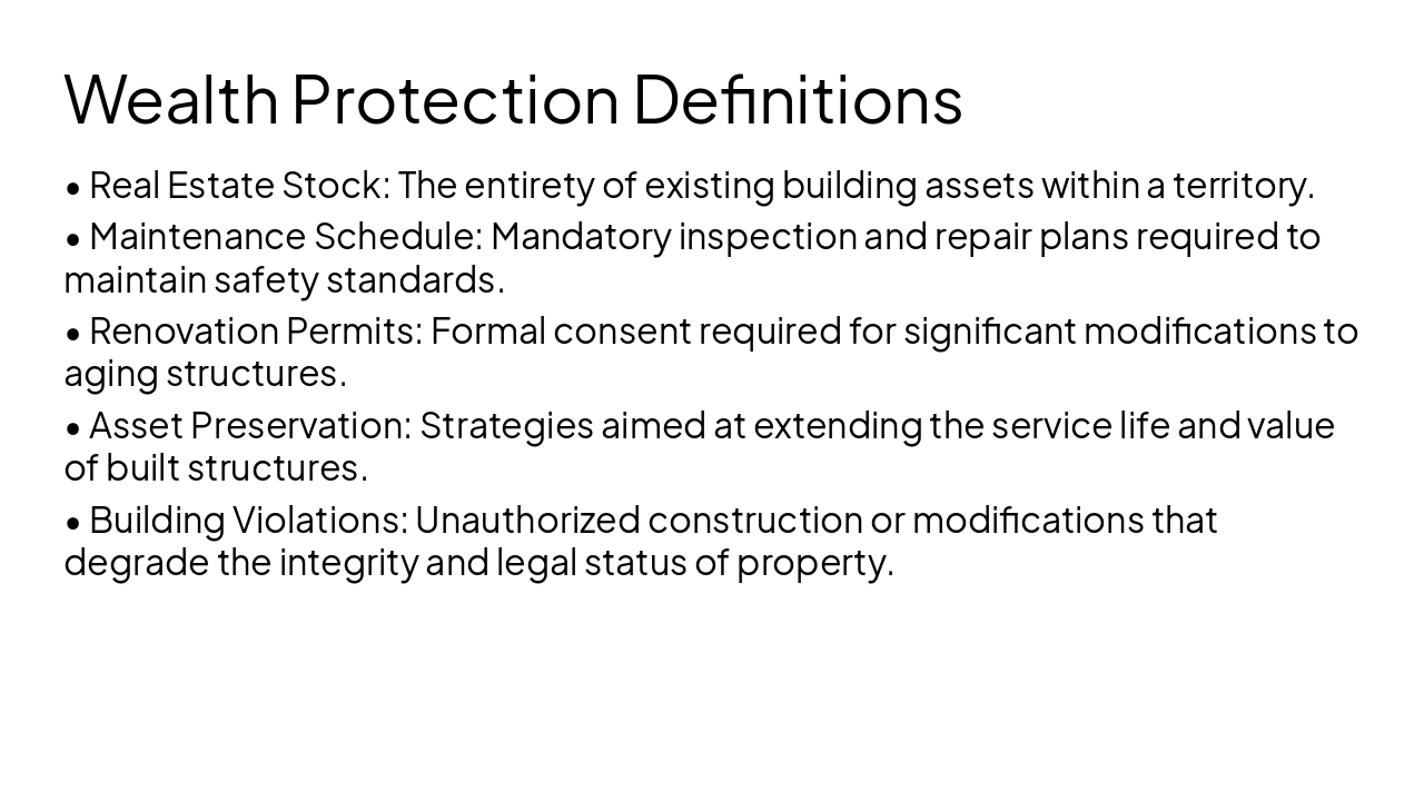 Slide 12 - Wealth Protection Definitions