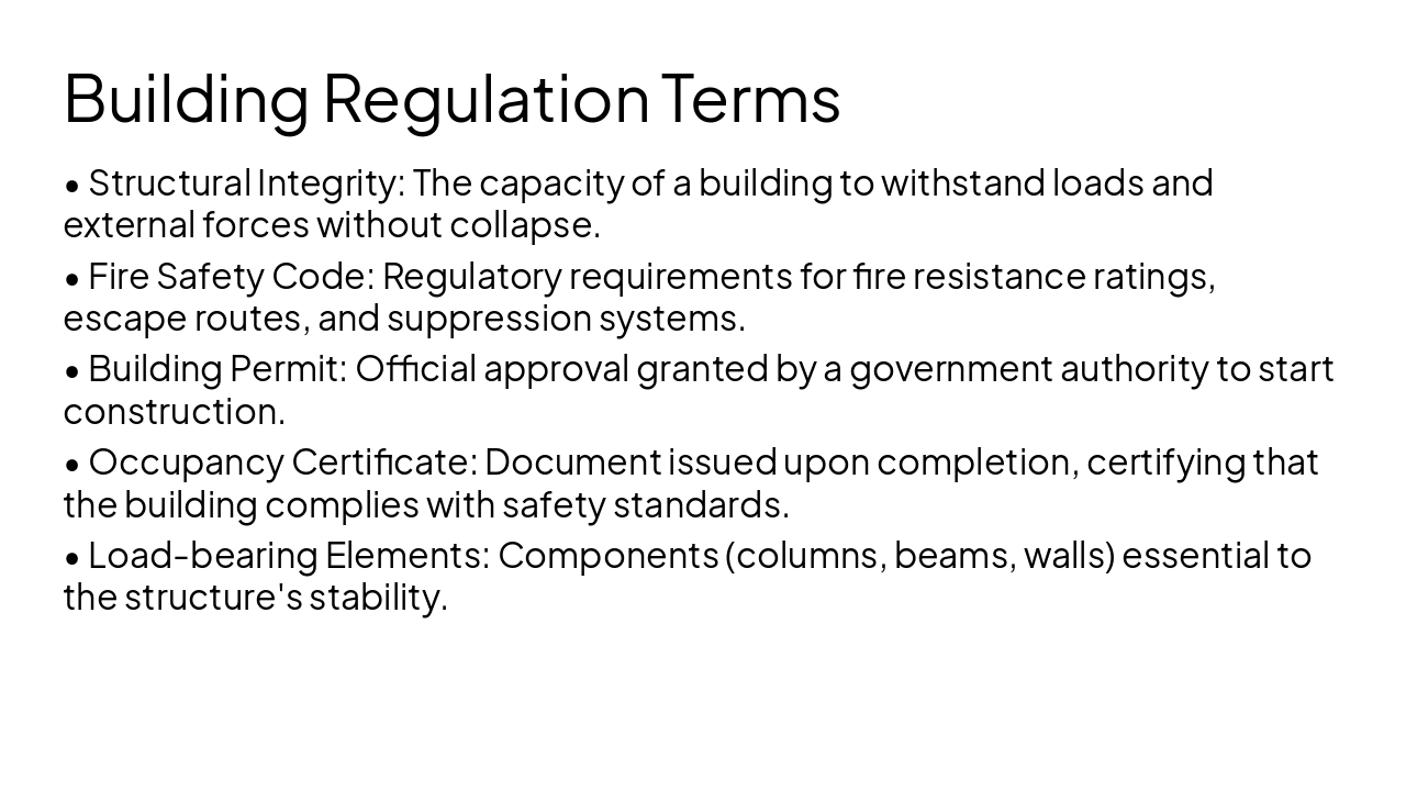 Slide 6 - Building Regulation Terms