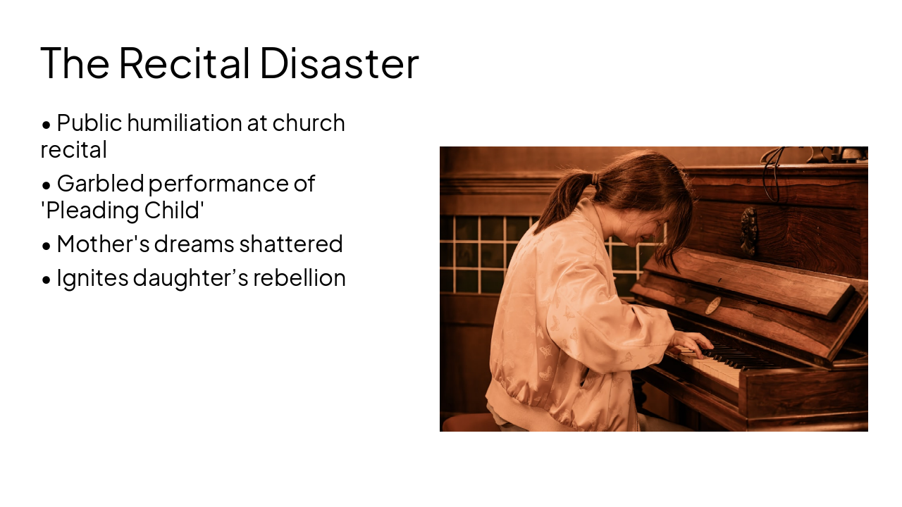 Slide 5 - The Recital Disaster