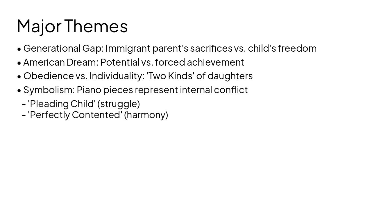 Slide 11 - Major Themes