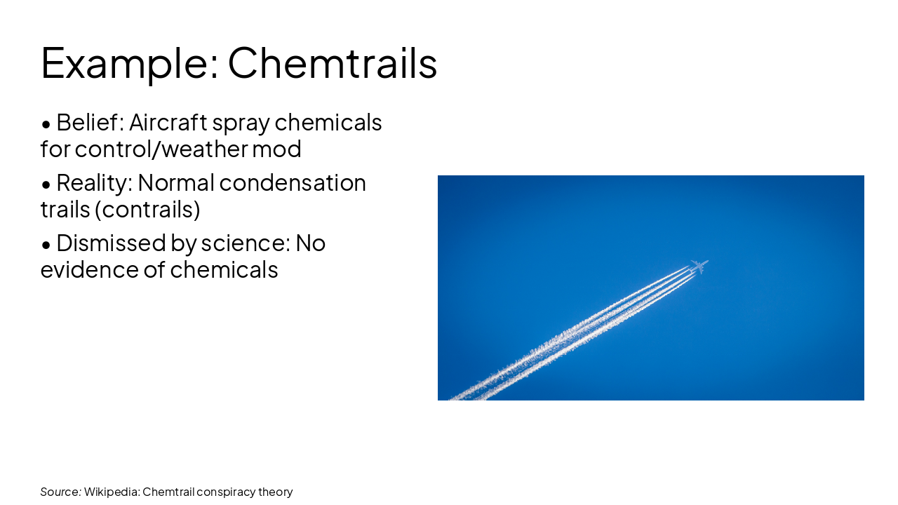 Slide 7 - Example: Chemtrails