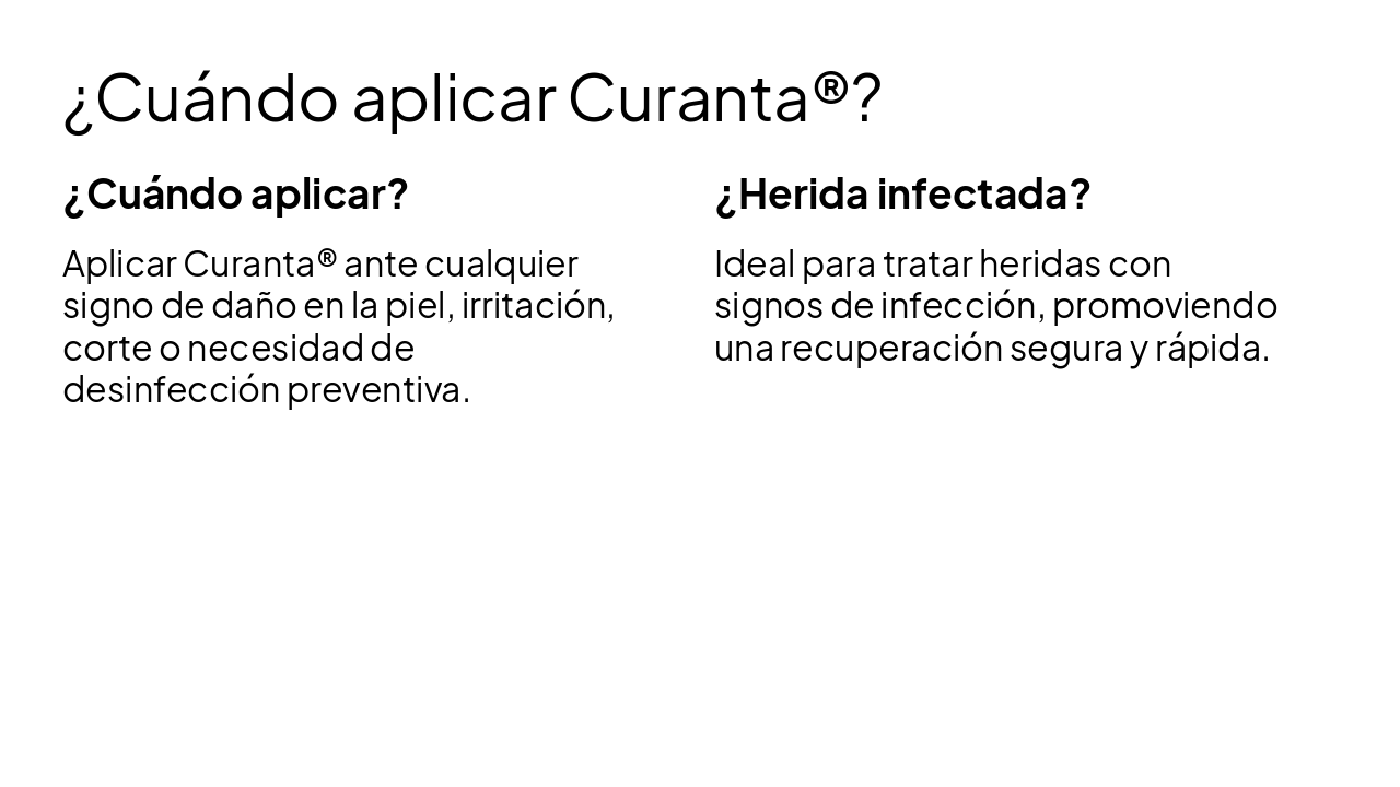 Slide 6 - ¿Cuándo aplicar Curanta®?