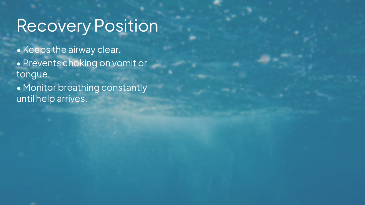 Slide 9 - Recovery Position