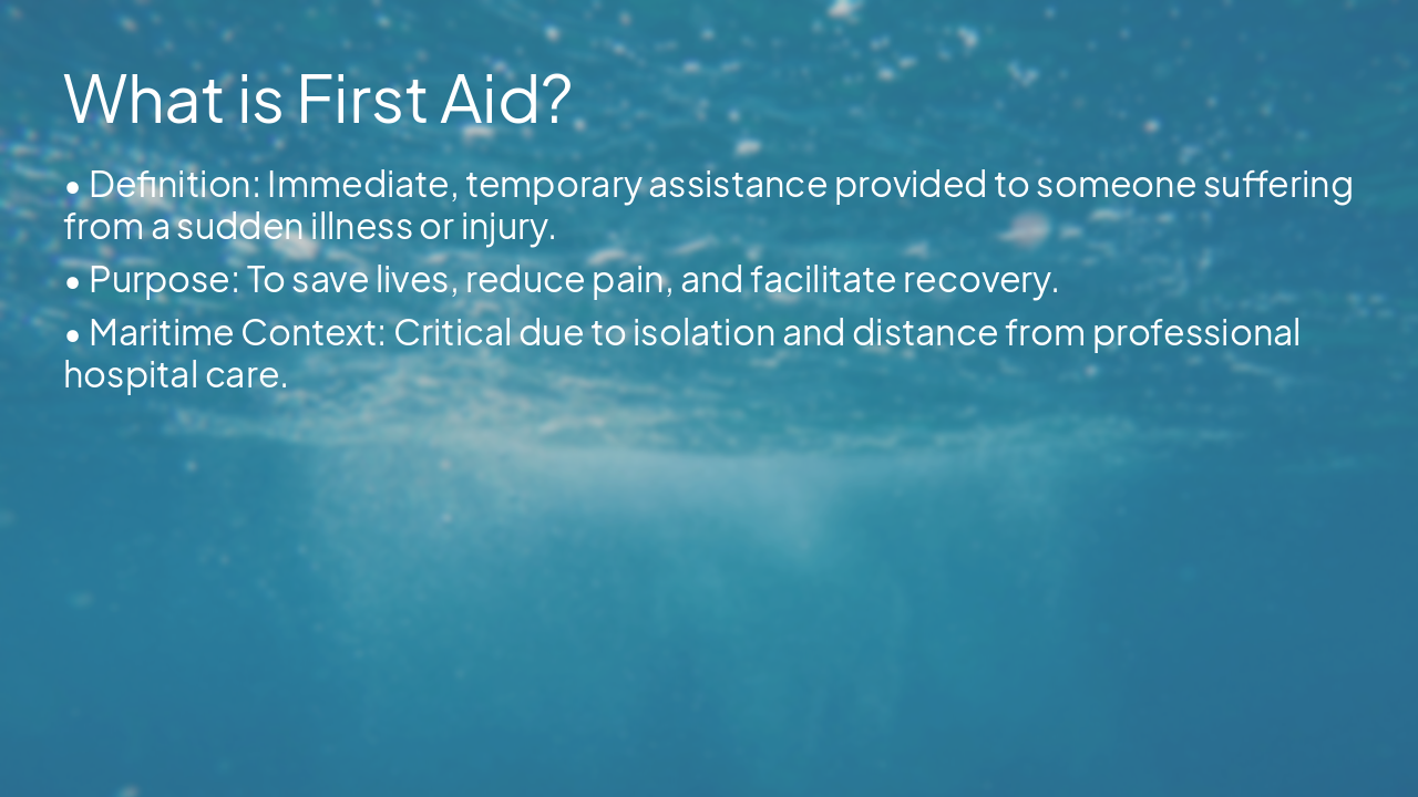 Slide 2 - What is First Aid?