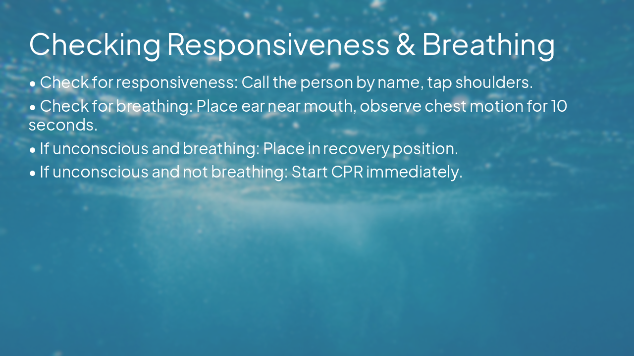 Slide 8 - Checking Responsiveness & Breathing