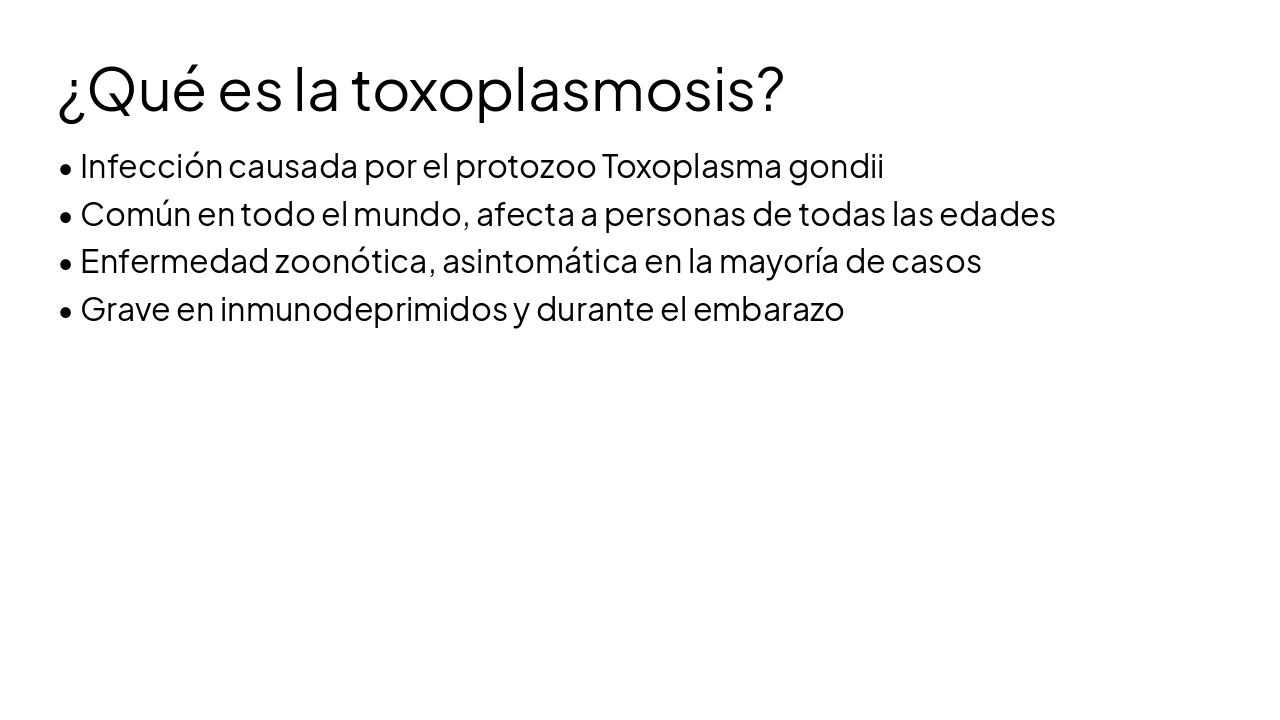 Slide 3 - ¿Qué es la toxoplasmosis?