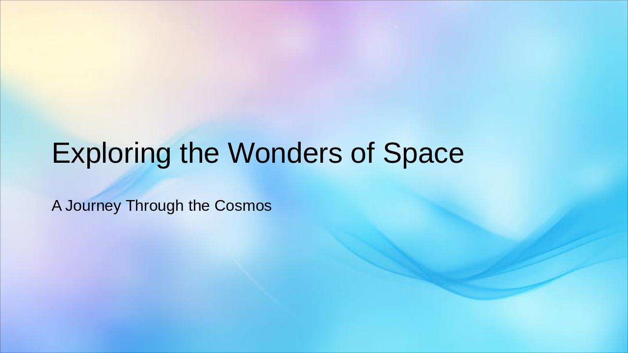 Exploring Space Wonders