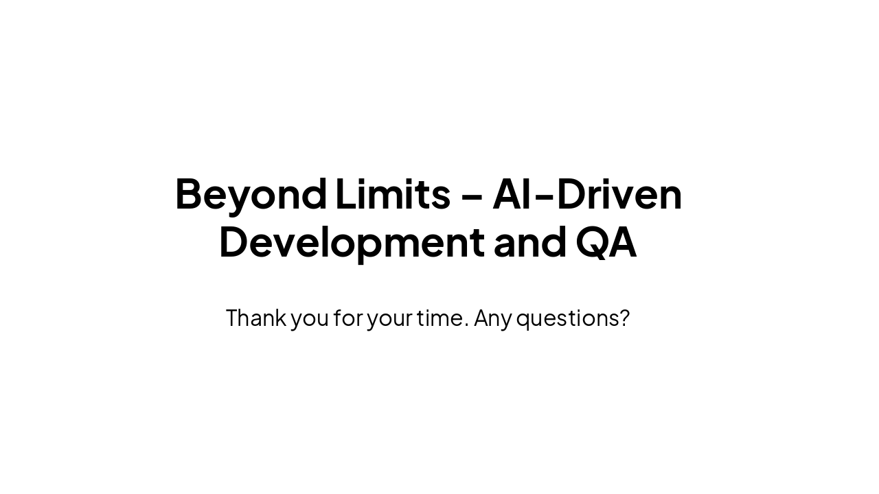 Slide 8 - Thank You & Q&A