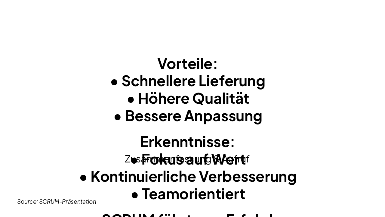 Slide 5 - Vorteile und Fazit