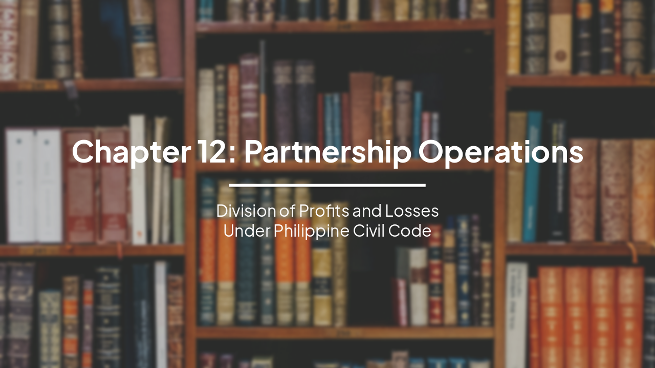 Partnership Profits & Losses: Philippine Civil Code