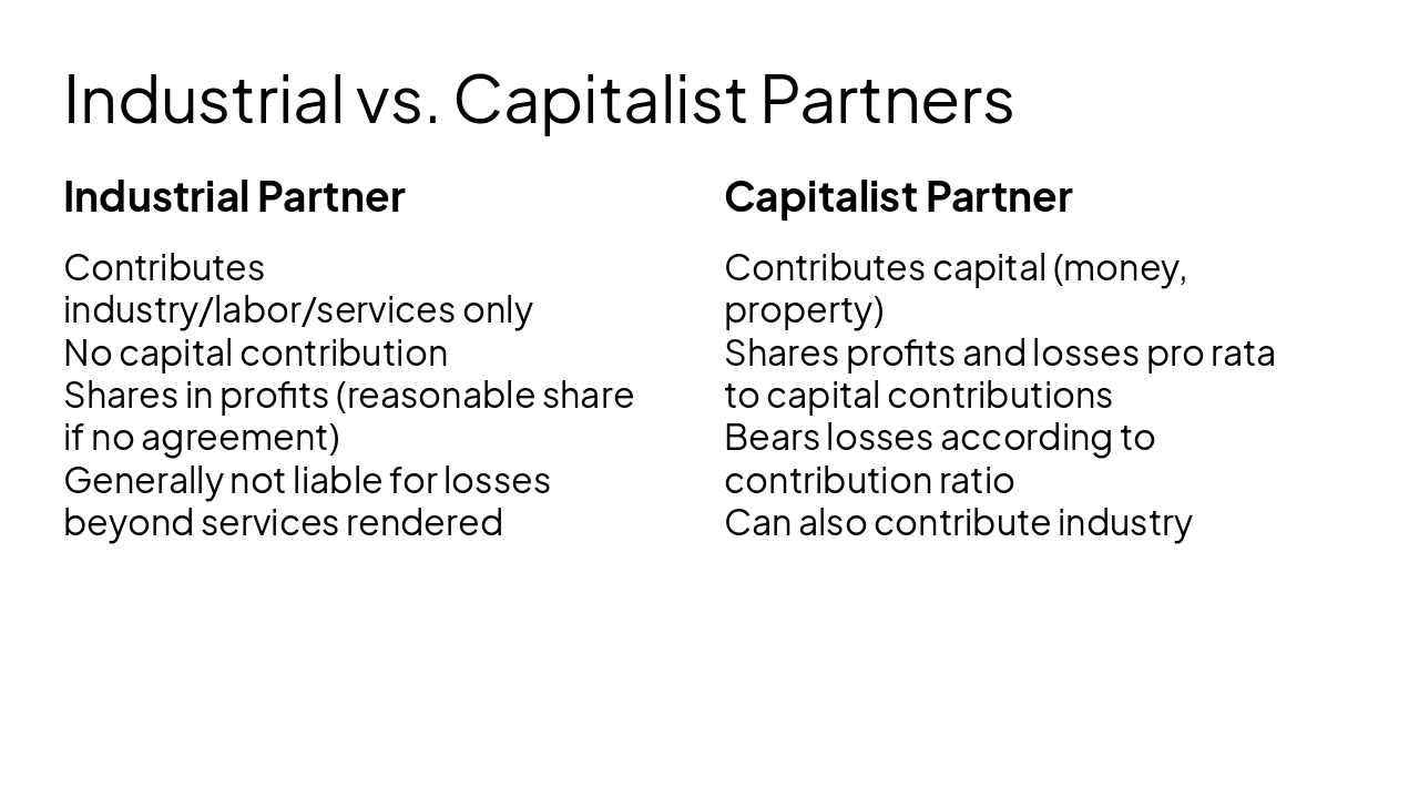 Slide 7 - Industrial vs. Capitalist Partners