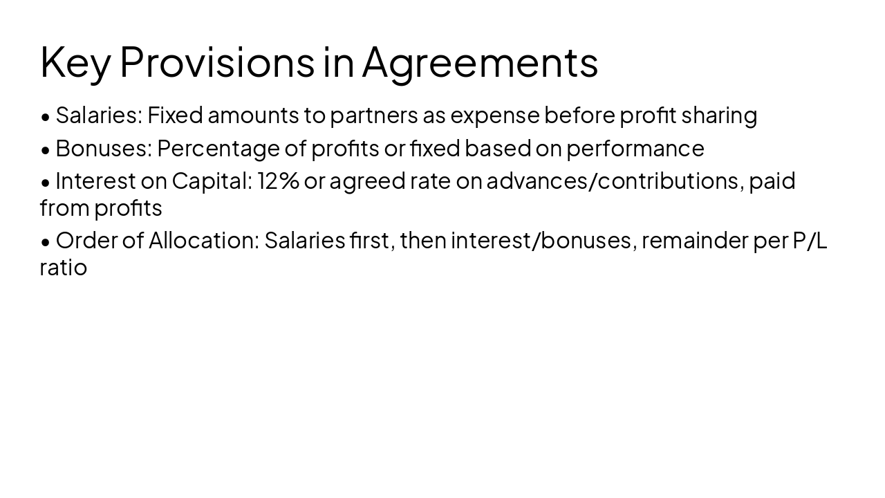 Slide 9 - Key Provisions in Agreements