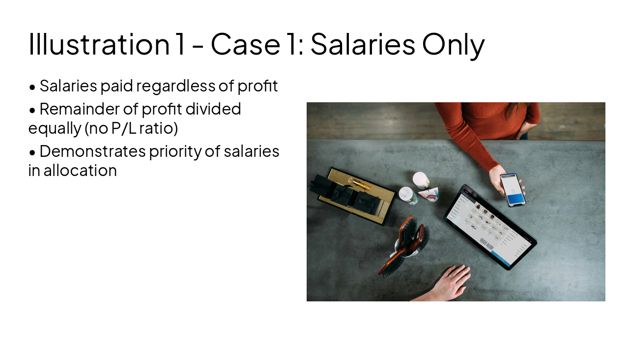 Slide 11 - Illustration 1 - Case 1: Salaries Only