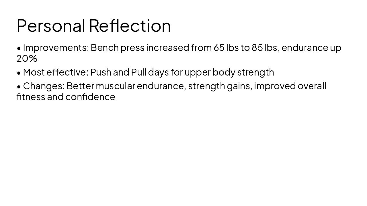 Slide 12 - Personal Reflection