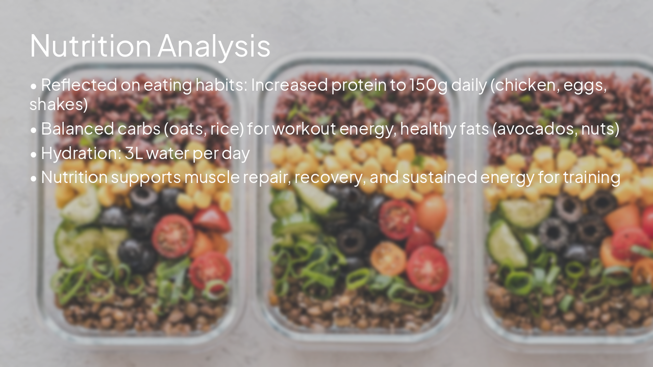 Slide 11 - Nutrition Analysis