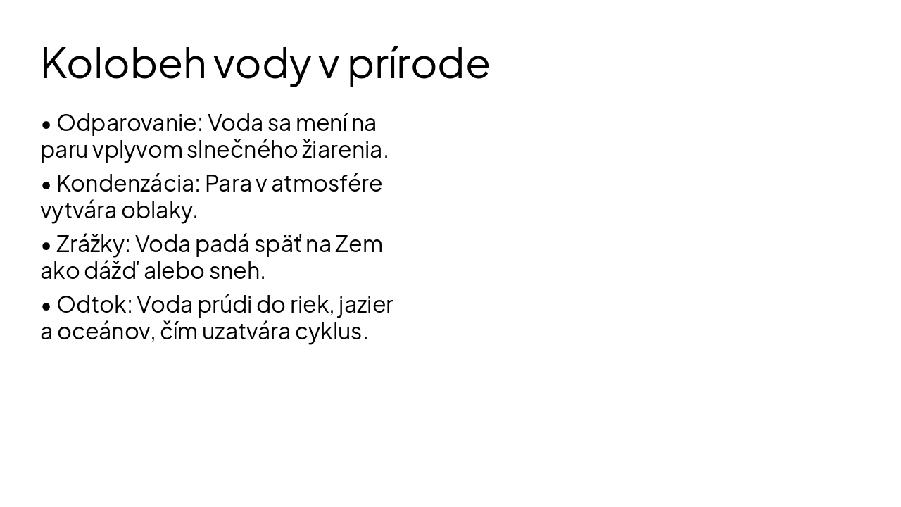 Slide 8 - Kolobeh vody v prírode