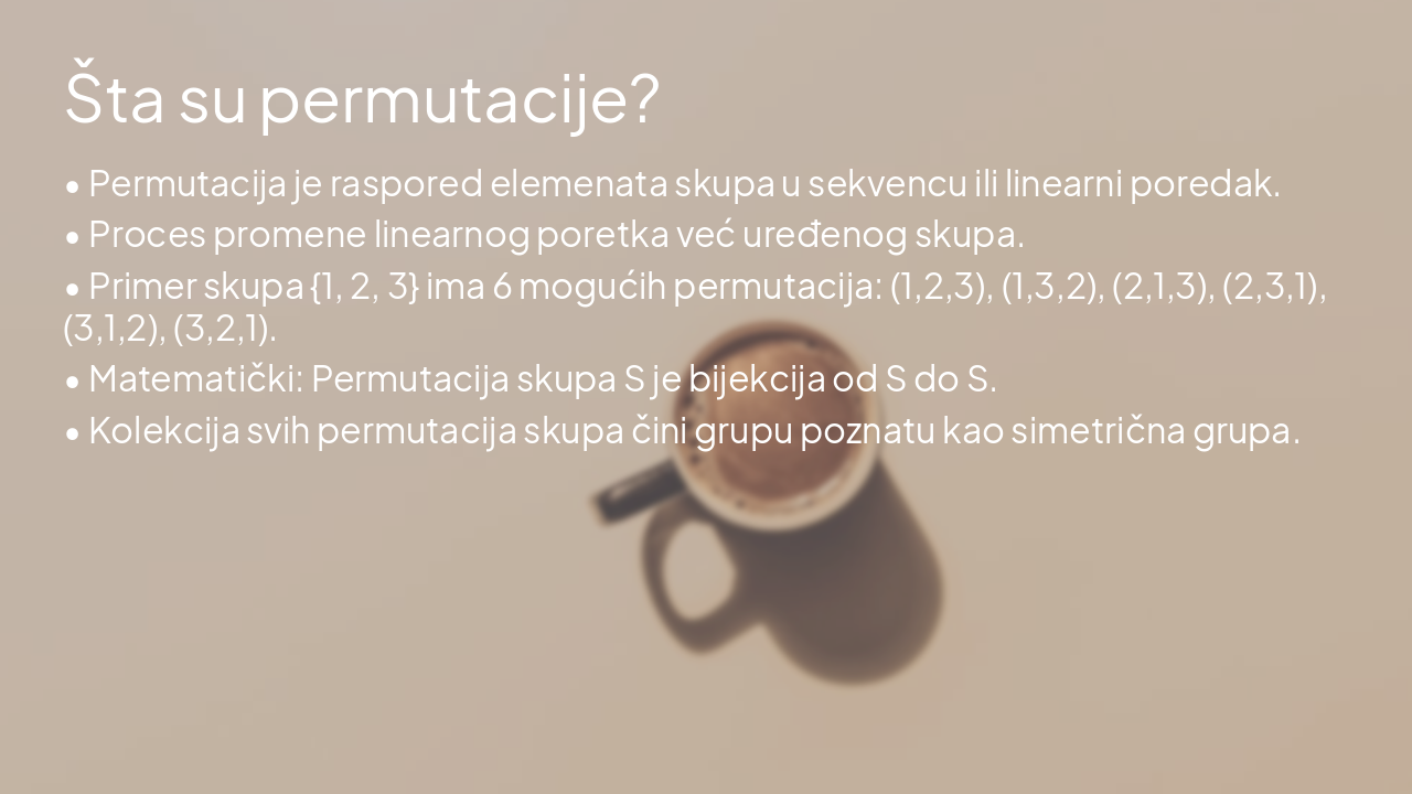 Slide 4 - Šta su permutacije?