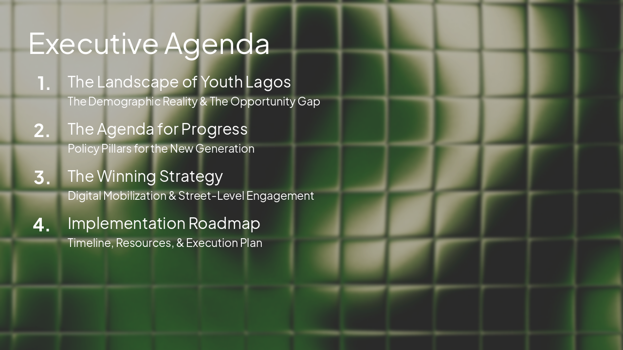 Slide 2 - Executive Agenda