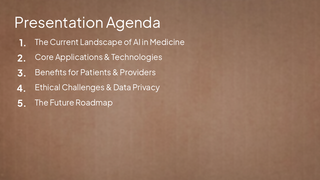 Slide 2 - Presentation Agenda