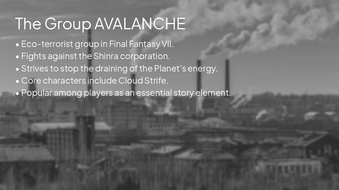 Slide 8 - The Group AVALANCHE