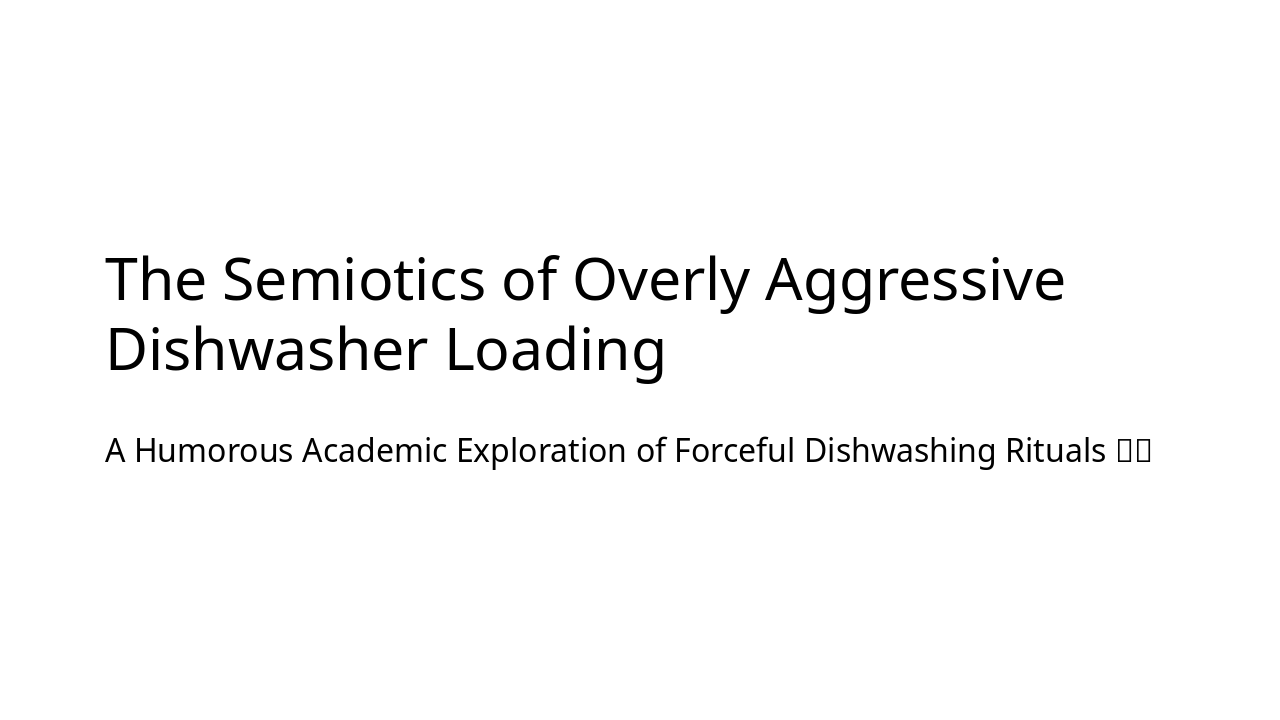 Semiotics of Aggressive Dishwasher Loading (40 chars)