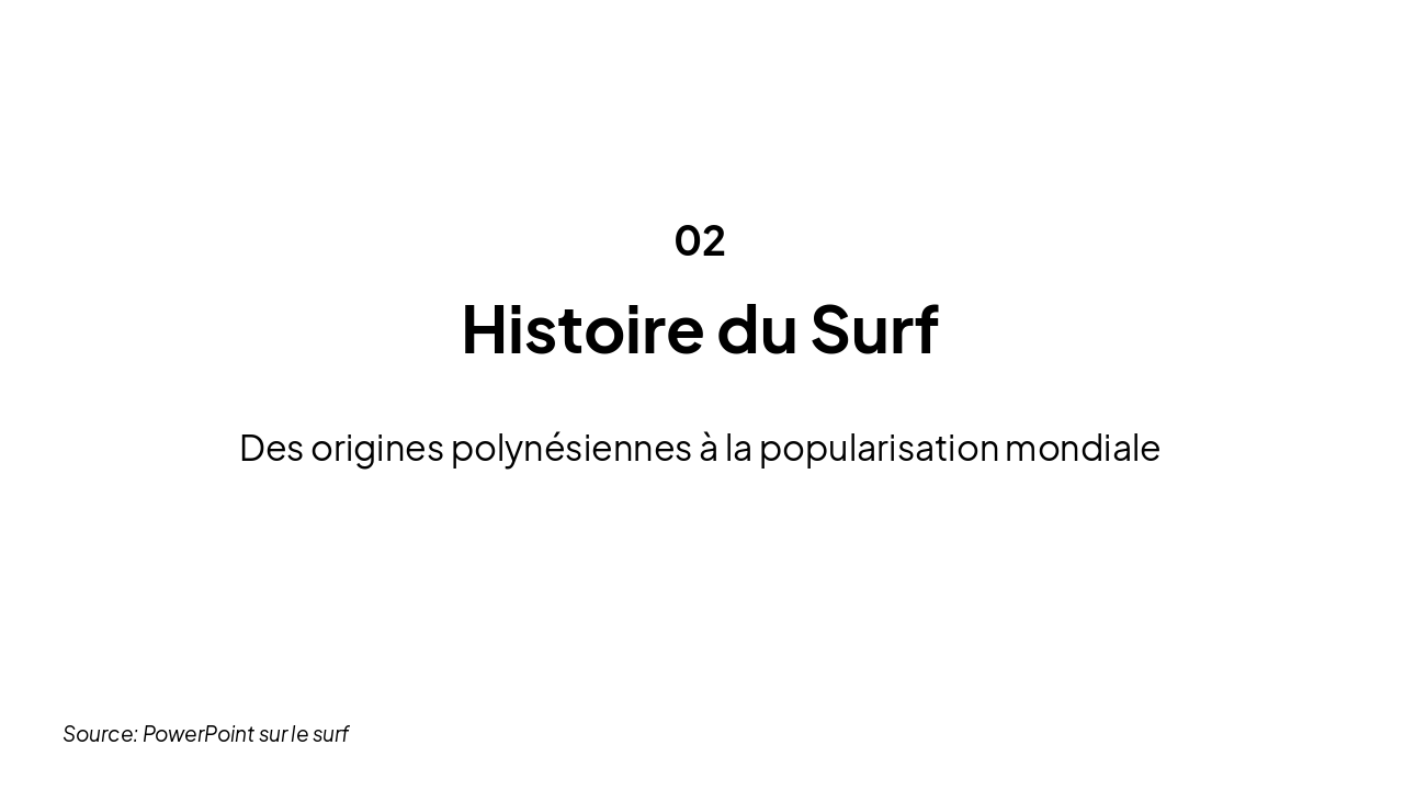 Slide 3 - Histoire du Surf
