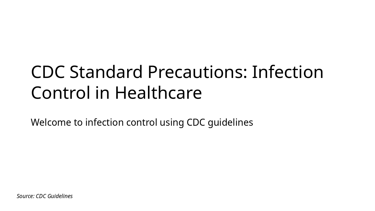CDC Standard Precautions: Infection Control Essentials (48 c