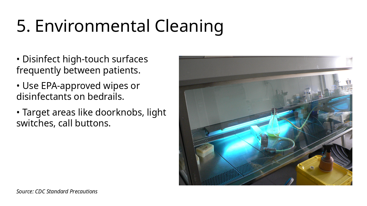 Slide 10 - 5. Environmental Cleaning