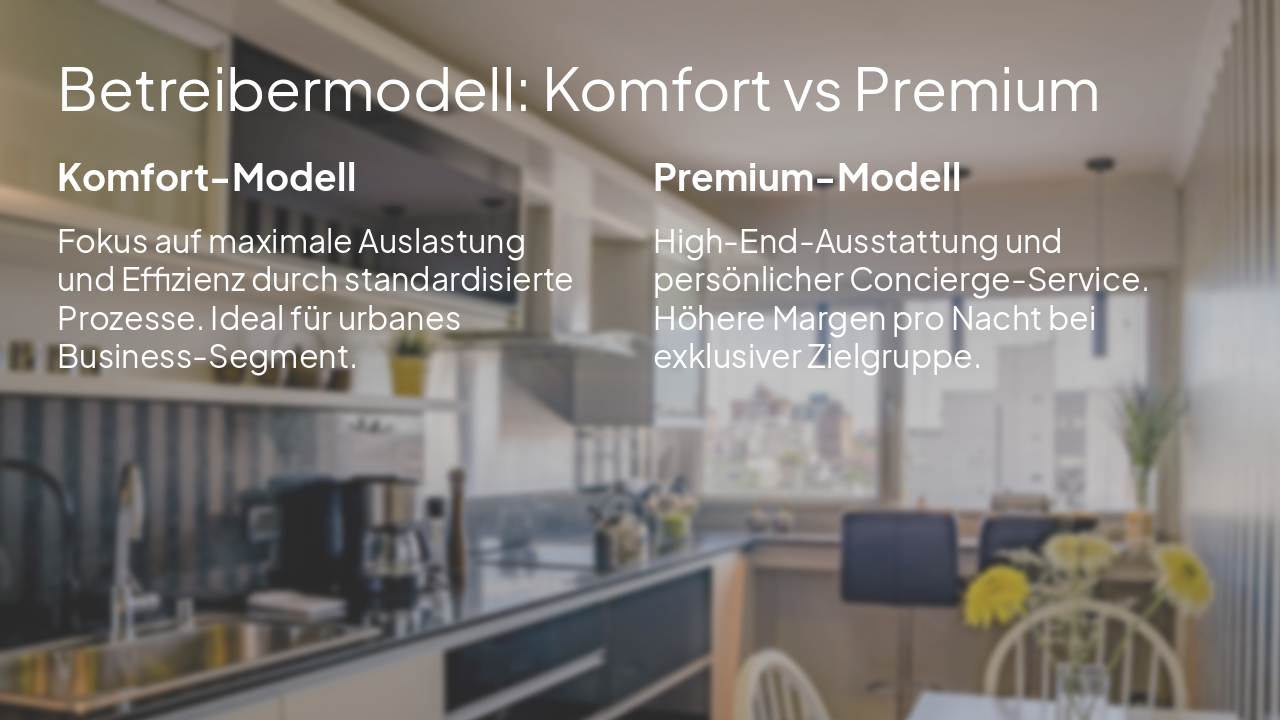 Slide 5 - Betreibermodell: Komfort vs Premium