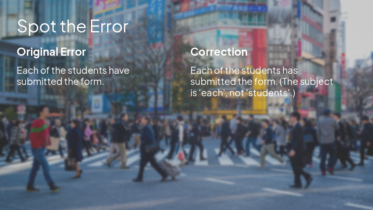 Slide 12 - Spot the Error