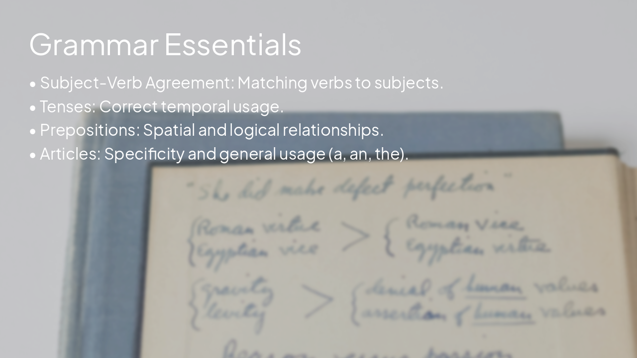 Slide 10 - Grammar Essentials