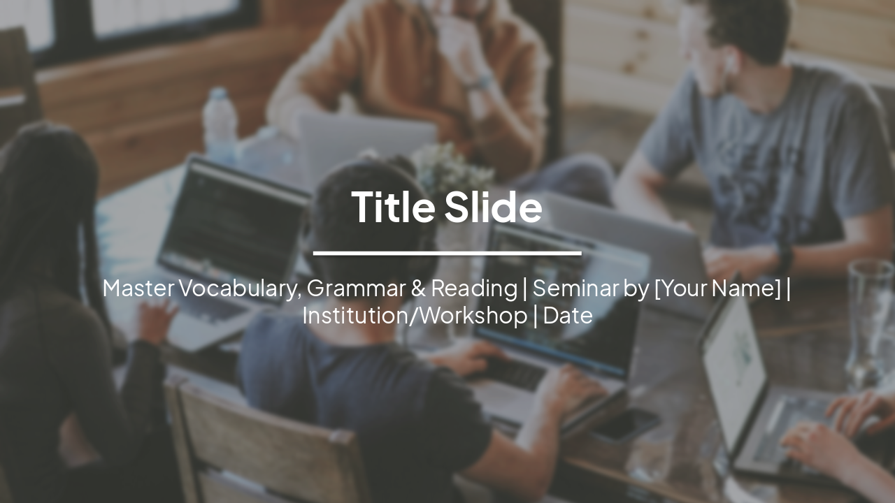 Slide 1 - Title Slide