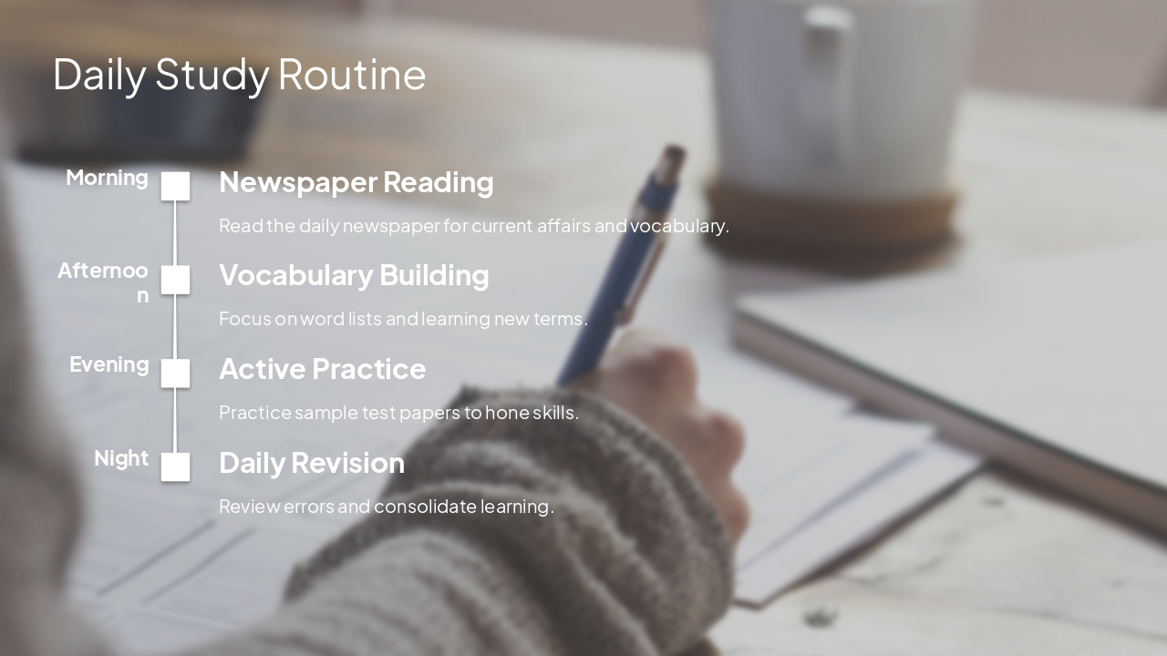 Slide 17 - Daily Study Routine