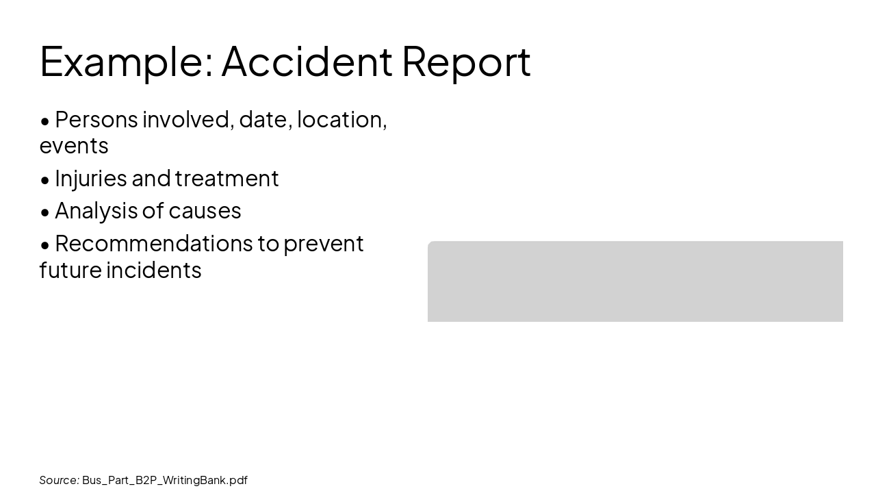 Slide 5 - Example: Accident Report