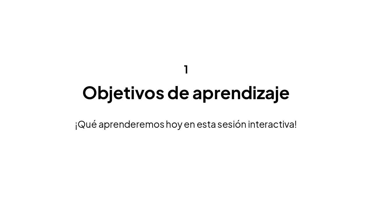 Slide 3 - Objetivos de aprendizaje