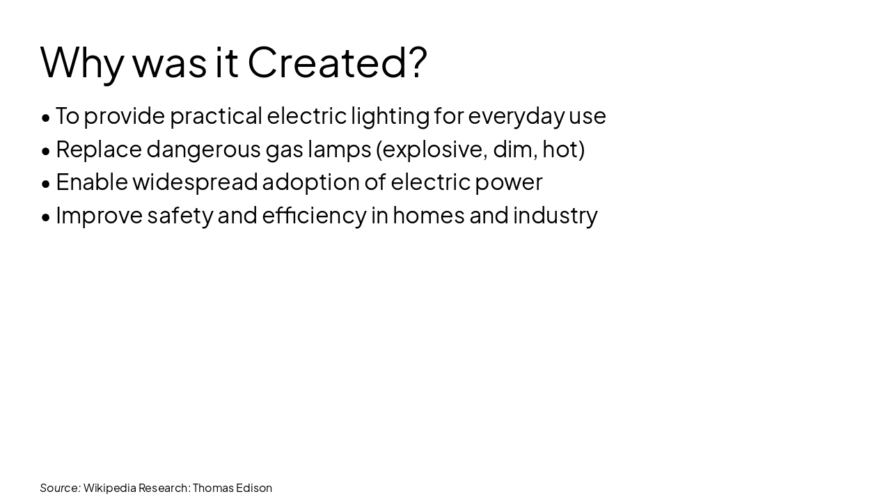 Slide 5 - Why was it Created?