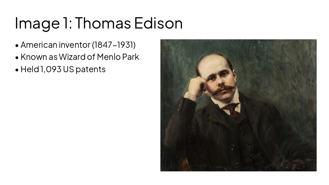Slide 9 - Image 1: Thomas Edison
