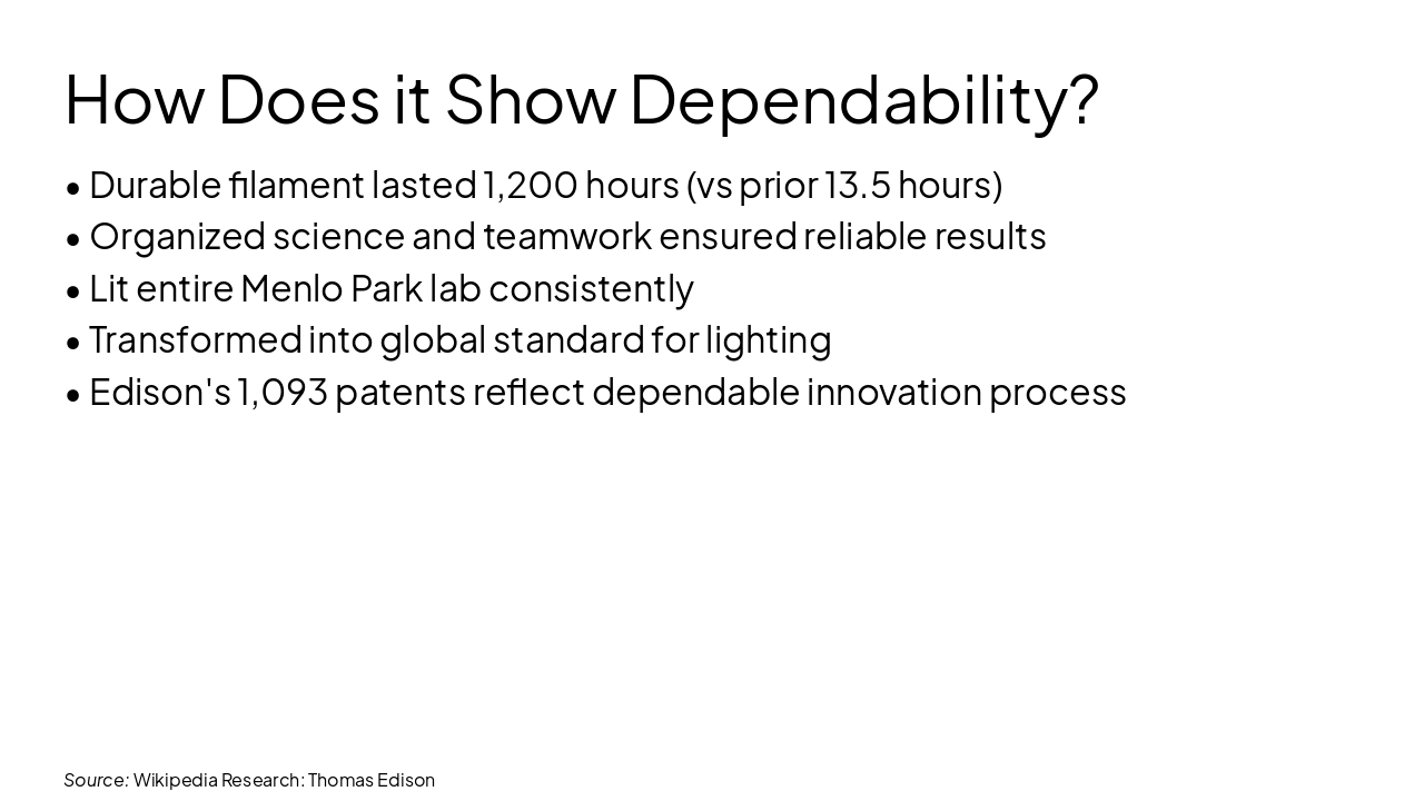 Slide 8 - How Does it Show Dependability?