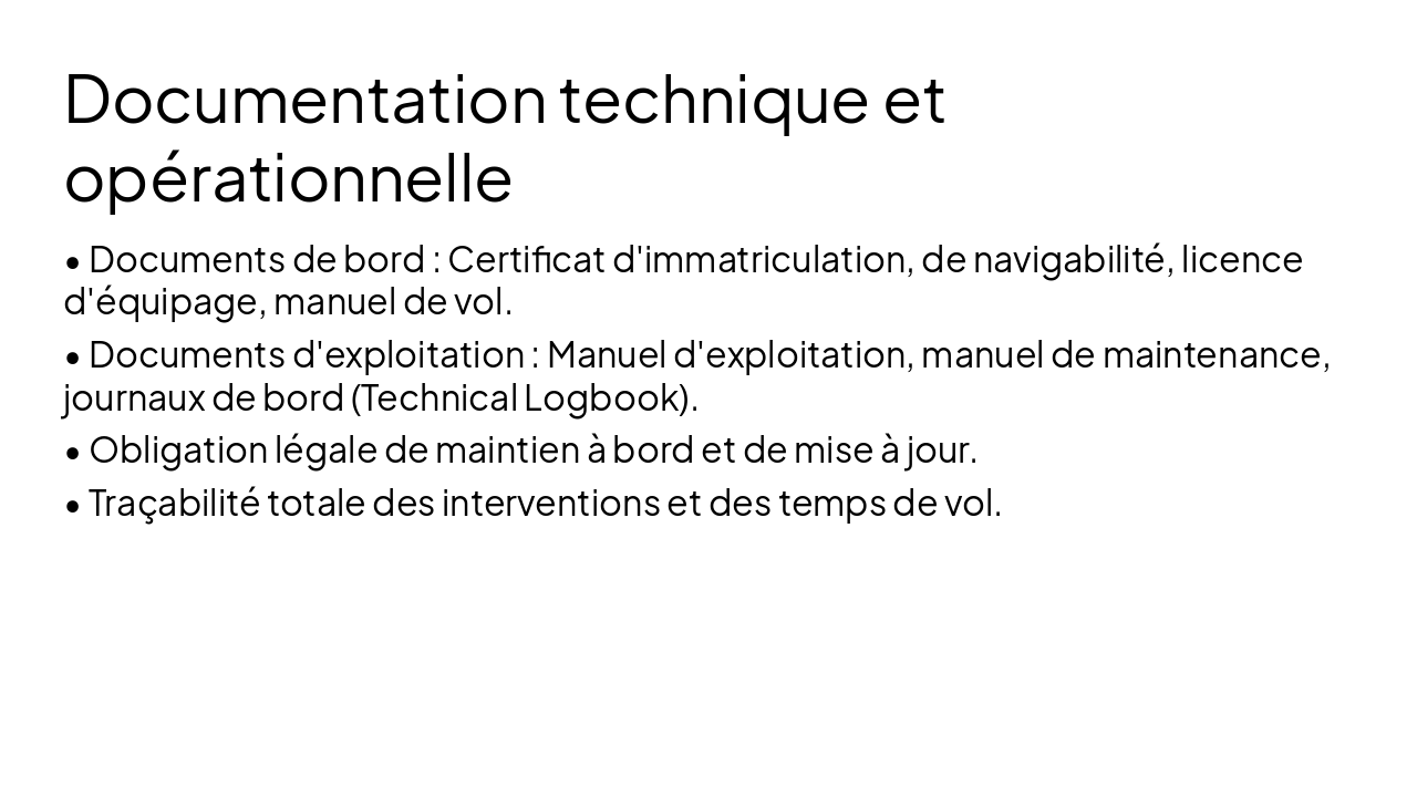 Slide 13 - Documentation technique et opérationnelle