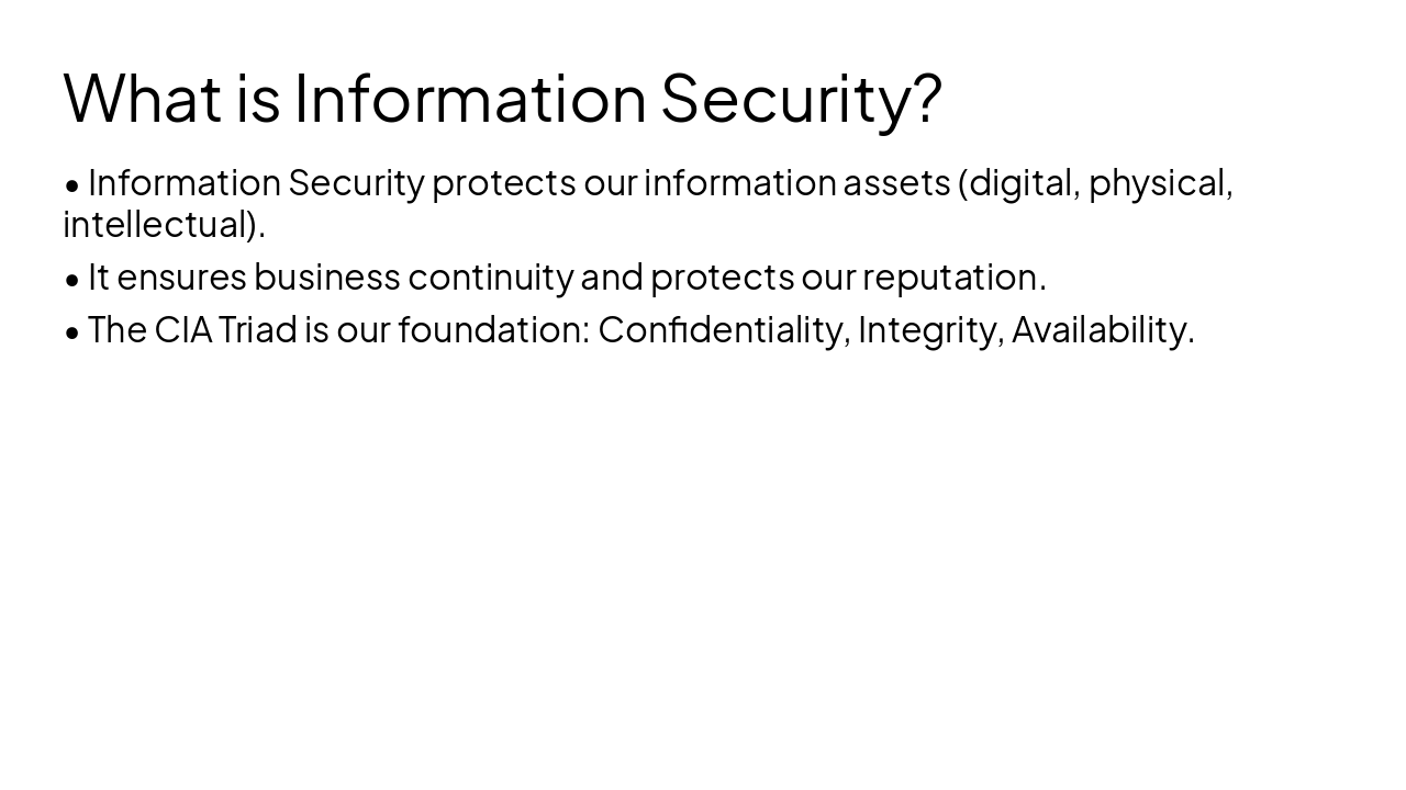 Slide 5 - What is Information Security?